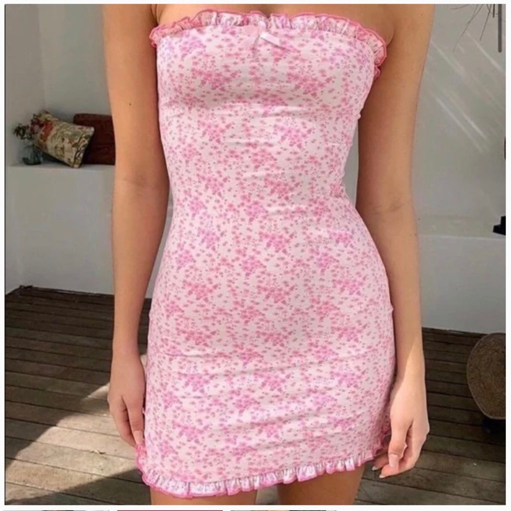 Tiger Mist Martina pink floral dress